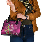 Australia Pink Cockatoo Christmas Shoulder Handbag Aussie Native Flowers Merry Xmas - Pink - Aussie Hoodie