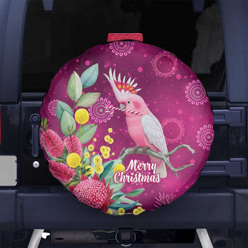 Australia Pink Cockatoo Christmas Spare Tire Cover Aussie Native Flowers Merry Xmas - Pink - Aussie Hoodie