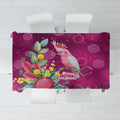 Australia Pink Cockatoo Christmas Tablecloth Aussie Native Flowers Merry Xmas - Pink - Aussie Hoodie