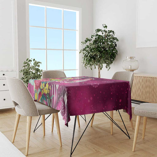 Australia Pink Cockatoo Christmas Tablecloth Aussie Native Flowers Merry Xmas - Pink - Aussie Hoodie