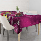 Australia Pink Cockatoo Christmas Tablecloth Aussie Native Flowers Merry Xmas - Pink - Aussie Hoodie