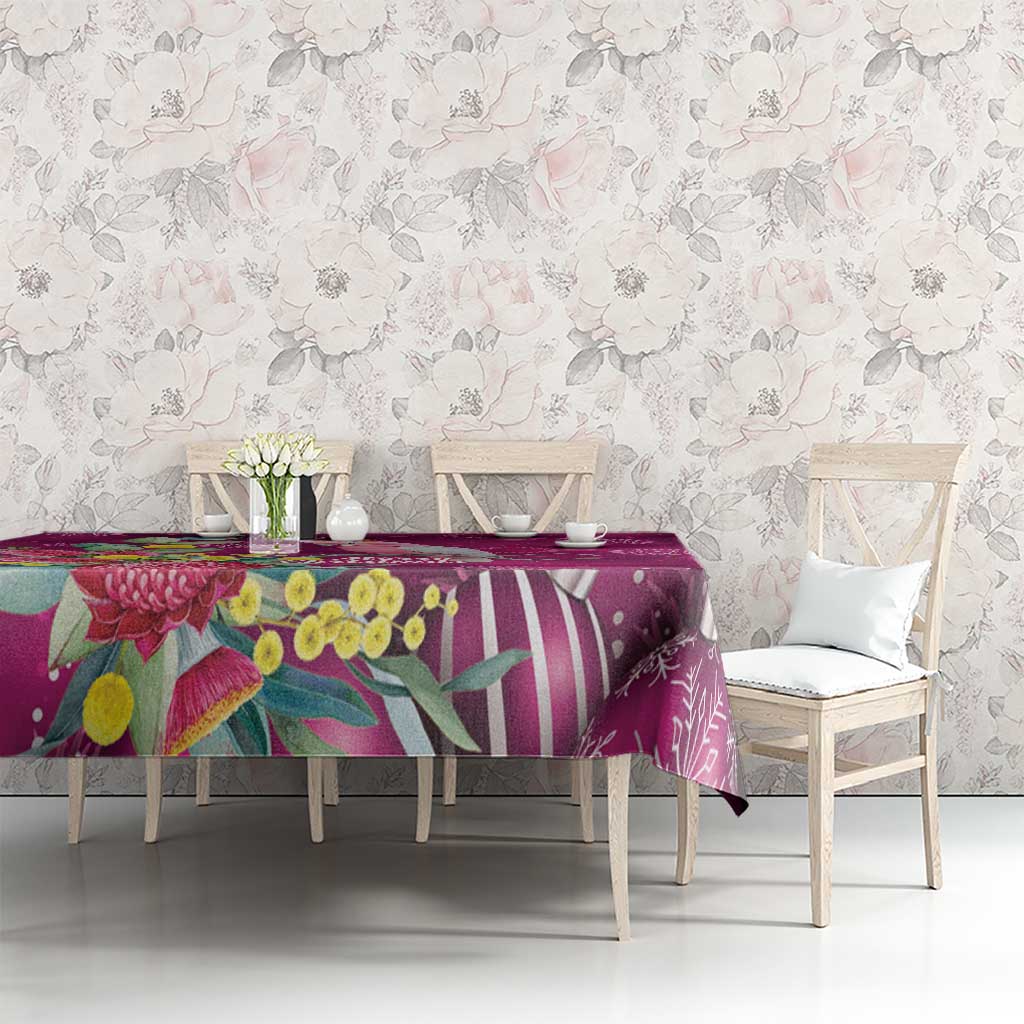 Australia Pink Cockatoo Christmas Tablecloth Aussie Native Flowers Merry Xmas - Pink - Aussie Hoodie