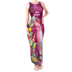Australia Pink Cockatoo Christmas Tank Maxi Dress Aussie Native Flowers Merry Xmas - Pink - Aussie Hoodie