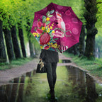 Australia Pink Cockatoo Christmas Umbrella Aussie Native Flowers Merry Xmas - Pink - Aussie Hoodie