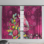 Australia Pink Cockatoo Christmas Window Curtain Aussie Native Flowers Merry Xmas - Pink - Aussie Hoodie