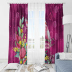 Australia Pink Cockatoo Christmas Window Curtain Aussie Native Flowers Merry Xmas - Pink - Aussie Hoodie