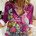 Australia Pink Cockatoo Christmas Women Casual Shirt Aussie Native Flowers Merry Xmas - Pink - Aussie Hoodie