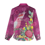 Australia Pink Cockatoo Christmas Women Casual Shirt Aussie Native Flowers Merry Xmas - Pink - Aussie Hoodie