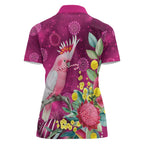 Australia Pink Cockatoo Christmas Women Polo Shirt Aussie Native Flowers Merry Xmas - Pink - Aussie Hoodie