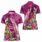 Australia Pink Cockatoo Christmas Women Polo Shirt Aussie Native Flowers Merry Xmas - Pink - Aussie Hoodie