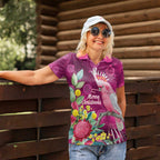 Australia Pink Cockatoo Christmas Women Polo Shirt Aussie Native Flowers Merry Xmas - Pink - Aussie Hoodie