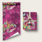 Australia Pink Cockatoo Christmas Wrapping Paper Aussie Native Flowers Merry Xmas - Pink - Aussie Hoodie
