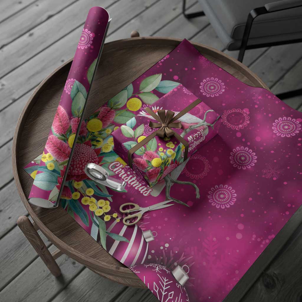 Australia Pink Cockatoo Christmas Wrapping Paper Aussie Native Flowers Merry Xmas - Pink - Aussie Hoodie