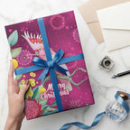 Australia Pink Cockatoo Christmas Wrapping Paper Aussie Native Flowers Merry Xmas - Pink - Aussie Hoodie