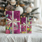 Australia Pink Cockatoo Christmas Wrapping Paper Aussie Native Flowers Merry Xmas - Pink - Aussie Hoodie