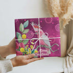 Australia Pink Cockatoo Christmas Wrapping Paper Aussie Native Flowers Merry Xmas - Pink - Aussie Hoodie