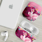 Pink Cockatoo Australia Christmas AirPods Case Grevillea Eucalyptus Blossoms - Aussie Hoodie