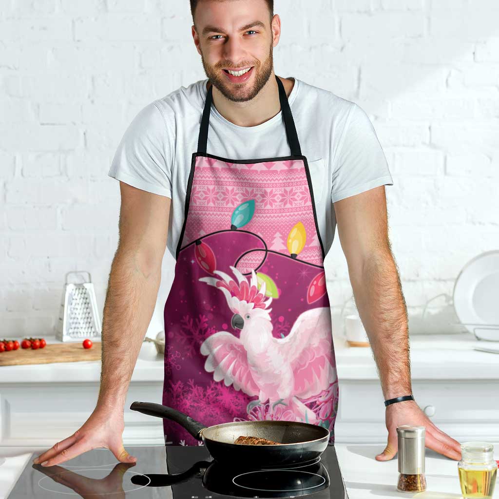 Pink Cockatoo Australia Christmas Apron Grevillea Eucalyptus Blossoms - Aussie Hoodie
