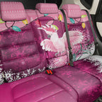 Pink Cockatoo Australia Christmas Back Car Seat Cover Grevillea Eucalyptus Blossoms - Aussie Hoodie