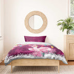 Pink Cockatoo Australia Christmas Bedding Set Grevillea Eucalyptus Blossoms - Aussie Hoodie