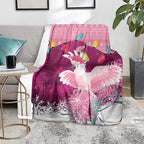 Pink Cockatoo Australia Christmas Blanket Grevillea Eucalyptus Blossoms - Aussie Hoodie