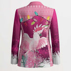 Pink Cockatoo Australia Christmas Blazer Grevillea Eucalyptus Blossoms - Aussie Hoodie