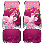 Pink Cockatoo Australia Christmas Car Mats Grevillea Eucalyptus Blossoms - Aussie Hoodie