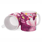 Pink Cockatoo Australia Christmas Ceramic Mug Grevillea Eucalyptus Blossoms - Aussie Hoodie