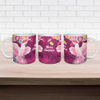 Pink Cockatoo Australia Christmas Ceramic Mug Grevillea Eucalyptus Blossoms - Aussie Hoodie