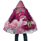 Pink Cockatoo Australia Christmas Cloak Grevillea Eucalyptus Blossoms - Aussie Hoodie