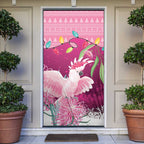 Pink Cockatoo Australia Christmas Door Cover Grevillea Eucalyptus Blossoms - Aussie Hoodie