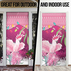 Pink Cockatoo Australia Christmas Door Cover Grevillea Eucalyptus Blossoms - Aussie Hoodie