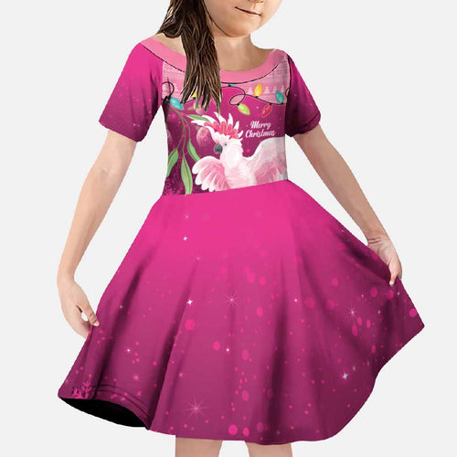 Pink Cockatoo Australia Christmas Family Matching Tank Maxi Dress and Hawaiian Shirt Grevillea Eucalyptus Blossoms - Aussie Hoodie