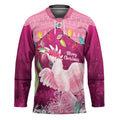 Pink Cockatoo Australia Christmas Hockey Jersey Grevillea Eucalyptus Blossoms - Aussie Hoodie
