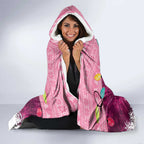 Pink Cockatoo Australia Christmas Hooded Blanket Grevillea Eucalyptus Blossoms - Aussie Hoodie