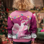 Pink Cockatoo Australia Christmas Kid Ugly Christmas Sweater Grevillea Eucalyptus Blossoms - Aussie Hoodie
