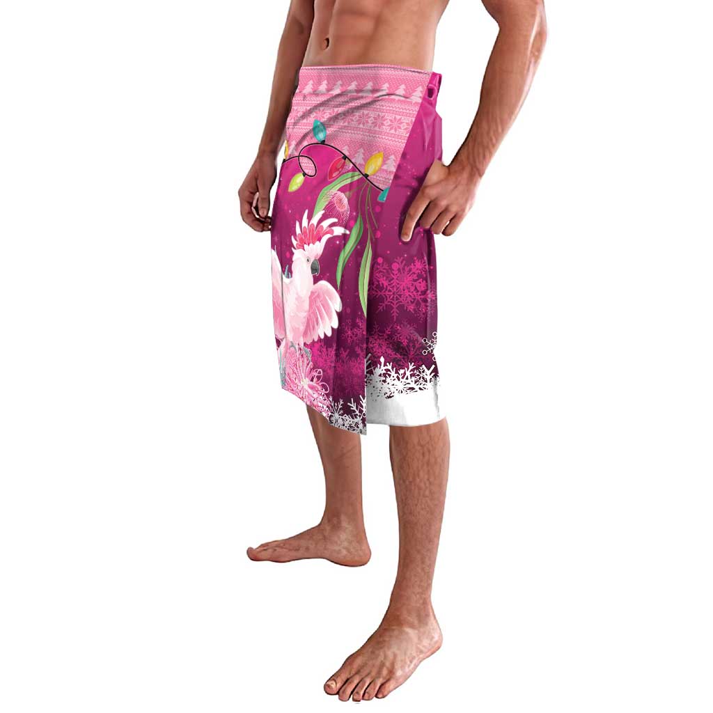 Pink Cockatoo Australia Christmas Lavalava Grevillea Eucalyptus Blossoms - Aussie Hoodie