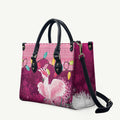 Pink Cockatoo Australia Christmas Leather Bag Grevillea Eucalyptus Blossoms - Aussie Hoodie