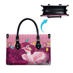 Pink Cockatoo Australia Christmas Leather Bag Grevillea Eucalyptus Blossoms - Aussie Hoodie