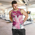 Pink Cockatoo Australia Christmas Men Tank Top Grevillea Eucalyptus Blossoms - Aussie Hoodie