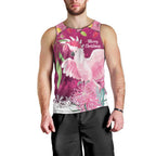 Pink Cockatoo Australia Christmas Men Tank Top Grevillea Eucalyptus Blossoms - Aussie Hoodie