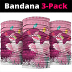 Pink Cockatoo Australia Christmas Neck Gaiter Grevillea Eucalyptus Blossoms - Aussie Hoodie