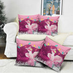 Pink Cockatoo Australia Christmas Pillow Cover Grevillea Eucalyptus Blossoms - Aussie Hoodie