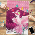 Pink Cockatoo Australia Christmas Puzzle Grevillea Eucalyptus Blossoms - Aussie Hoodie