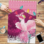 Pink Cockatoo Australia Christmas Puzzle Grevillea Eucalyptus Blossoms - Aussie Hoodie