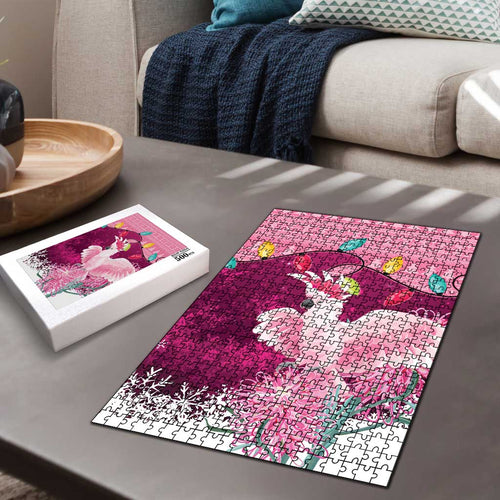 Pink Cockatoo Australia Christmas Puzzle Grevillea Eucalyptus Blossoms - Aussie Hoodie