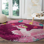 Pink Cockatoo Australia Christmas Round Carpet Grevillea Eucalyptus Blossoms - Aussie Hoodie