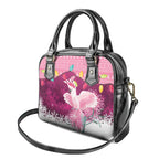 Pink Cockatoo Australia Christmas Shoulder Handbag Grevillea Eucalyptus Blossoms - Aussie Hoodie