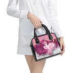 Pink Cockatoo Australia Christmas Shoulder Handbag Grevillea Eucalyptus Blossoms - Aussie Hoodie