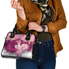 Pink Cockatoo Australia Christmas Shoulder Handbag Grevillea Eucalyptus Blossoms - Aussie Hoodie